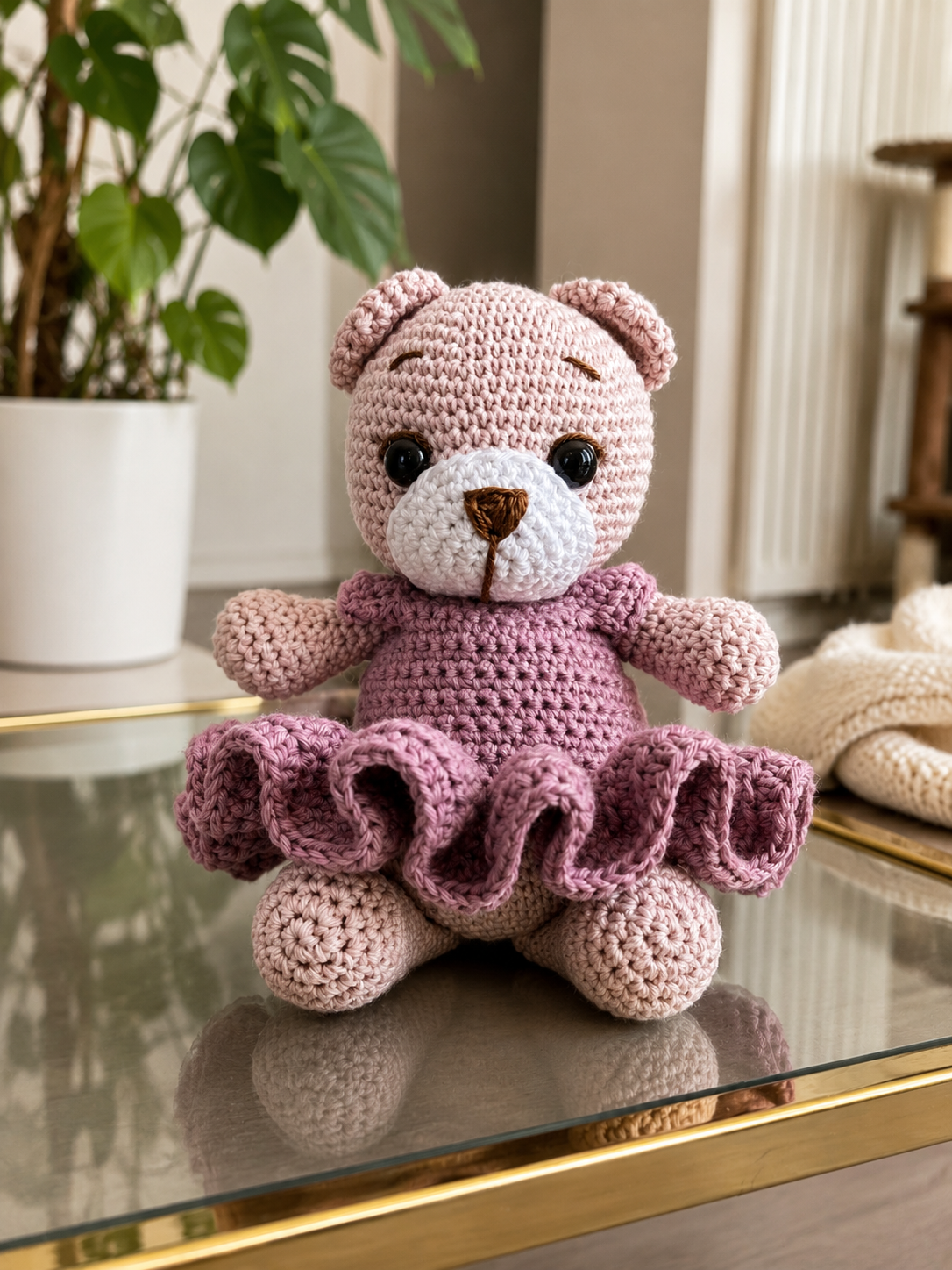 🧸 Orsetta all’uncinetto con vestitino